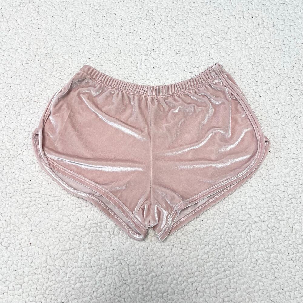 Brandy Melville Light Pink Velvet Shorts
